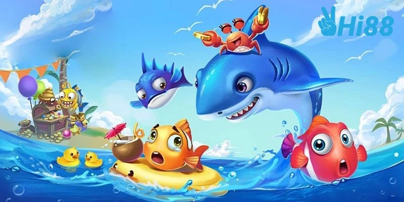 Bắn Cá Đổi Thưởng Hi88 - Thiên Đường Săn Cá Hot Nhất 2024 3 Không gian biển cả rộng lớn, đồ hoạ 3D sống động